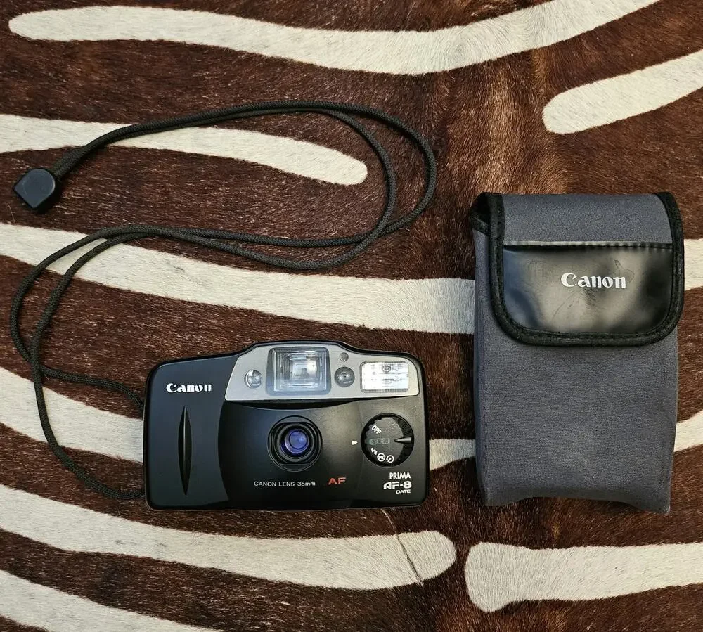 Vintage Canon Prima AF-8 35mm Camera Point & Shoot Film Camera Tested
